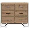 vidaXL Commode chêne artisanal 91 x 35.5 x 74.5 cm Bois d'ingénierie