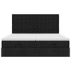 VidaXL Cadre de lit ottoman avec matelas noir 180x200cm tissu