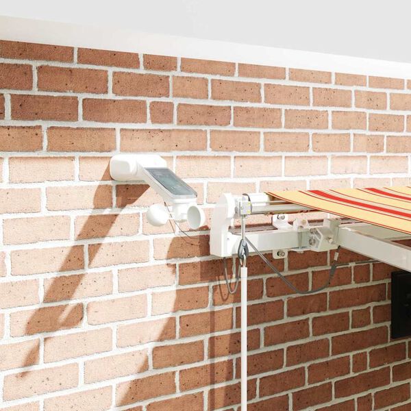 vidaXL Auvent R&eacute;tractable Jaune et Orange 450 &times; 300 cm