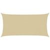 vidaXL Voile d'ombre Beige 2 x 6 m HDPE