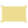 vidaXL Voile d'ombre Jaune et blanc 2 x 2,5 m HDPE