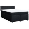 vidaXL Sommier &agrave; lattes de lit avec matelas Noir 160x200 cm Tissu