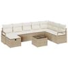 vidaXL Ensemble de Canap&eacute;s 9 pc 8-Nombre de places Beige et cr&egrave;me