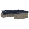 vidaXL Ensemble de canap&eacute; de jardin 10 pcs avec coussins gris r&eacute;sine tress&eacute;e
