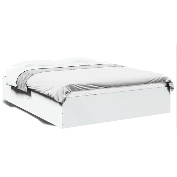 vidaXL Cadre de lit sans matelas blanc 160x200 cm