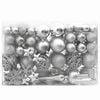 vidaXL Ensemble de boules de No&euml;l 111 pi&egrave;ces argent&eacute; polystyr&egrave;ne