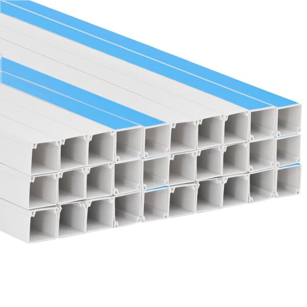 vidaXL Goulotte de c&acirc;ble auto-adh&eacute;sive 25x25 mm 30 m PVC