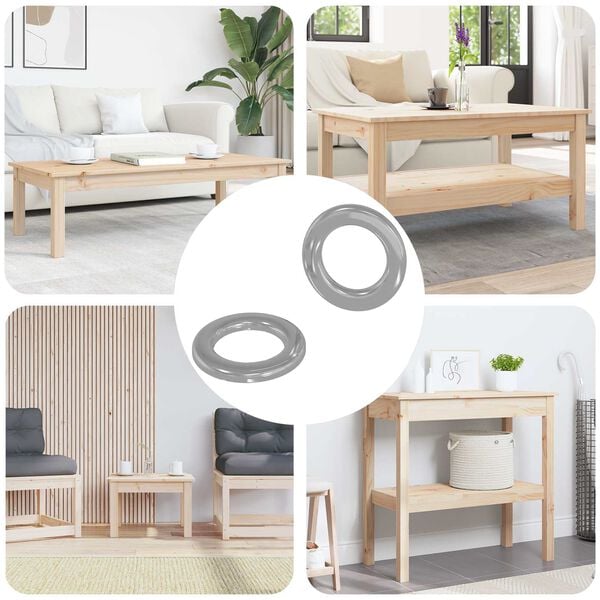 vidaXL Rondelles 2 pcs Argent&eacute; 10 x 10 x 0,8 mm Fer