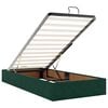 vidaXL Cadre de lit ottoman avec matelas vert fonc&eacute; 100x200 cm velours