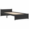 vidaXL Cadre de lit sans matelas noir bois massif 90x200 cm
