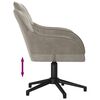 vidaXL Chaise pivotante de bureau Gris clair Velours