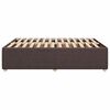 vidaXL Cadre de lit sans matelas marron fonc&eacute; 140x190 cm tissu