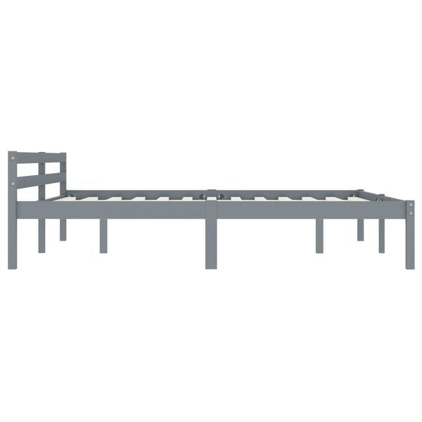 vidaXL Cadre de lit sans matelas gris bois massif de pin 160x200 cm