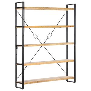 vidaXL Biblioth&egrave;que &agrave; 5 niveaux 140x30x180 cm Bois de manguier solide