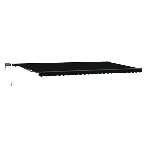 vidaXL Auvent R&eacute;tractable Noir 600 &times;300 cm tissu