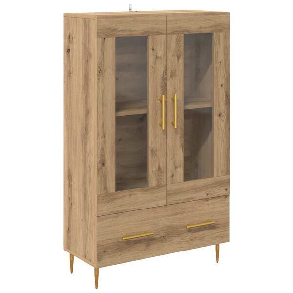 vidaXL Haut Armoire avec tiroir Ch&ecirc;ne artisanal 69,5 x 31 x 115 cm