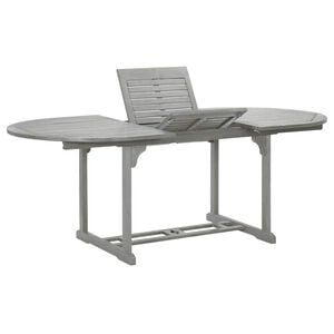 vidaXL Table de jardin Gris 200x100x75 cm Bois d'acacia massif