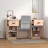 vidaXL Bureau avec armoires 135x50x75 cm Bois massif de pin