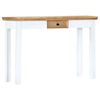 vidaXL Table console Blanc et marron 110x35x75 cm Bois manguier massif