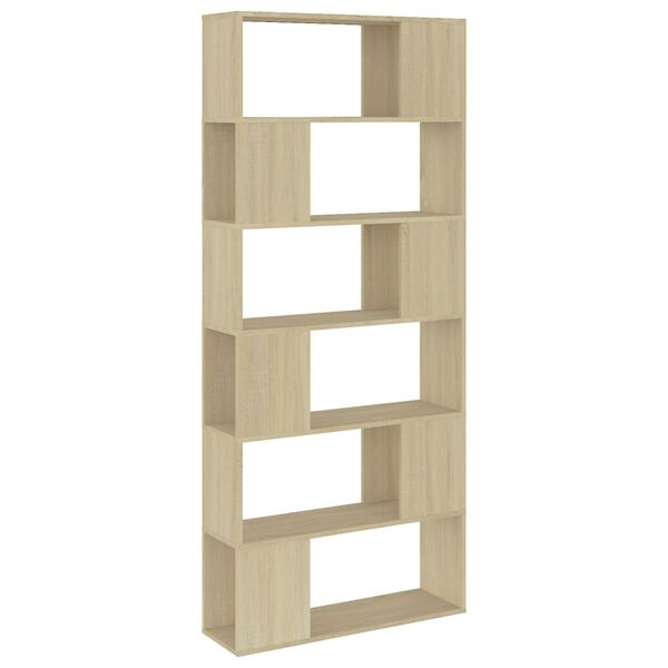 vidaXL Bibliothèque/Séparateur de pièce Chêne sonoma Bois d'ingénierie