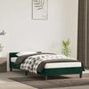vidaXL Cadre de lit sans matelas vert foncé 100x200 cm velours