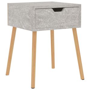 vidaXL Table de chevet Gris b&eacute;ton 40x40x56 cm Bois d'ing&eacute;nierie
