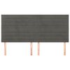 vidaXL T&ecirc;te de lit Gris fonc&eacute; 180 x 5 x 118/128 cm Velours