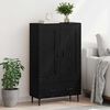 vidaXL Haut Armoire Ch&ecirc;ne noir 69,5 x 31 x 115 cm Bois d'ing&eacute;nierie