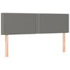 vidaXL T&ecirc;te de lit &agrave; LED Gris fonc&eacute; 144x5x78/88 cm Tissu