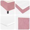 vidaXL Lit &agrave; ressorts avec matelas Rose 200 x 200 cm Velours