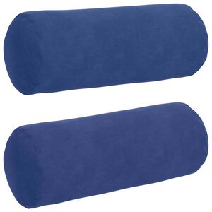 vidaXL Coussins d'accent 2 pcs Bleu police &Oslash; 15 x 40 cm