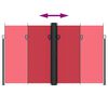 vidaXL Auvent lat&eacute;ral r&eacute;tractable Rouge 200x1200 cm
