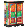 vidaXL Buffet peint &agrave; la main avec portes 53x30x75 cm Bois de manguier
