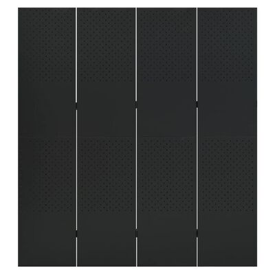 vidaXL Cloisons de séparation 4 panneaux 2 pcs Noir 160x180 cm Acier