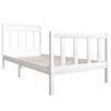 vidaXL Cadre de lit sans matelas blanc bois massif