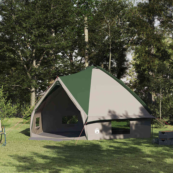 vidaXL Tente tipi avec toit Vert et blanc 490 x 410 x 210 cm