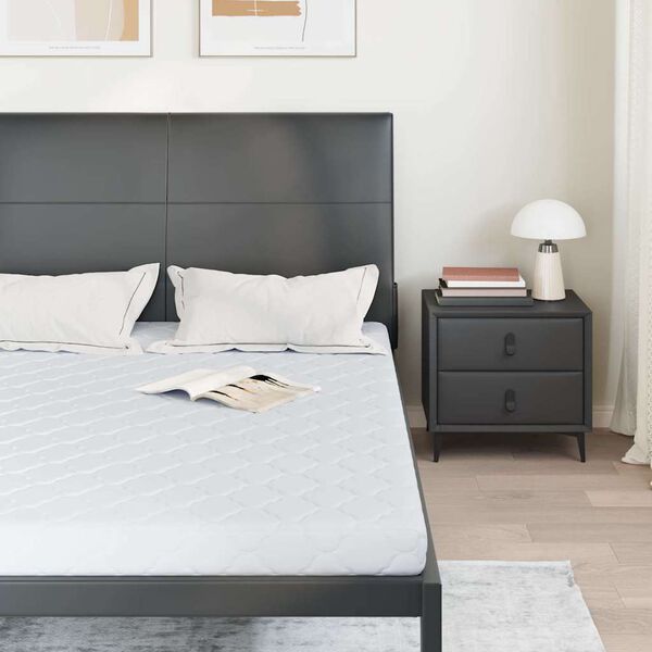 vidaXL Matelas Blanc 140 x 190 cm Tissu jacquard