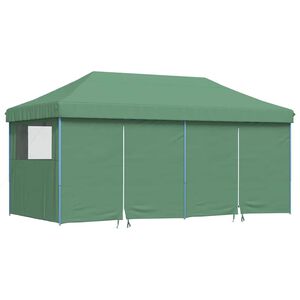 vidaXL Tente de r&eacute;ception pliable escamotable 4 parois lat&eacute;rales vert