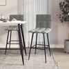 vidaXL Tabourets de bar lot de 2 gris clair velours
