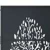 vidaXL Portail de jardin anthracite 100x125 cm acier conception d'arbre