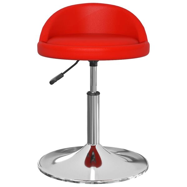 vidaXL Chaise pivotante de salle &agrave; manger Rouge Similicuir
