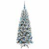vidaXL Sapin de Noël artificiel avec 150 LED Blanc 63 x 63 x 150 cm