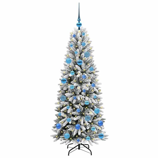 vidaXL Sapin de Noël artificiel avec 150 LED Blanc 63 x 63 x 150 cm