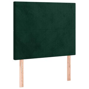 vidaXL T&ecirc;te de lit Vert fonc&eacute; 80x5x118/128 cm Velours