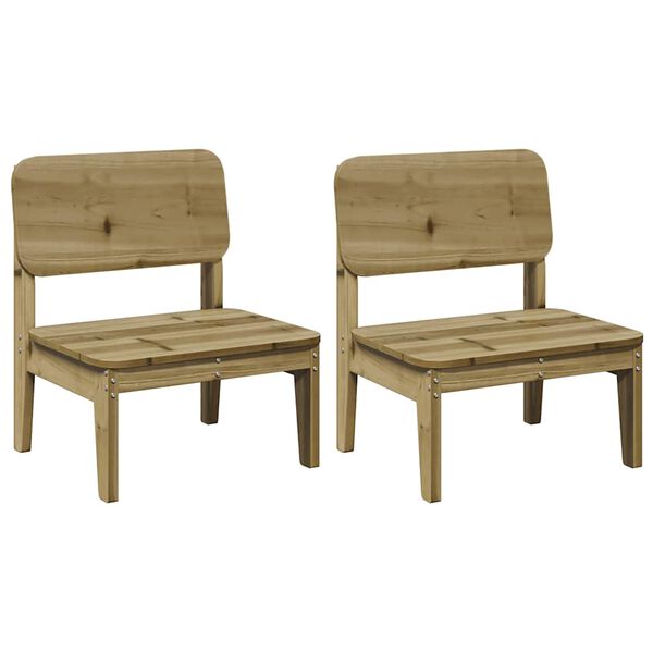 vidaXL Chaises de jardin lot de 2 cire marron 60x52,5x72 cm