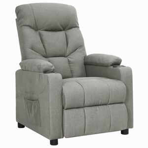 vidaXL Fauteuil inclinable Gris clair Tissu