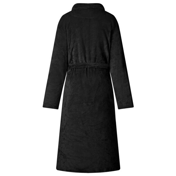 vidaXL Robe de bain sans capuche Noir xxl Flanelle
