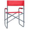 vidaXL Chaises de metteur en sc&egrave;ne lot de 2 Acier Rouge