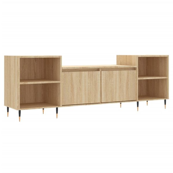 vidaXL Meuble TV Ch&ecirc;ne sonoma 160x35x55 cm Bois d'ing&eacute;nierie