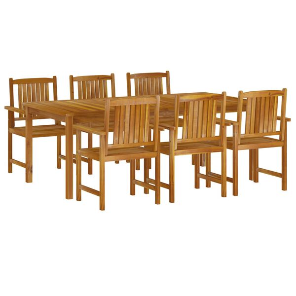 vidaXL Ensemble à manger de jardin 7 pcs Bois d'acacia massif
